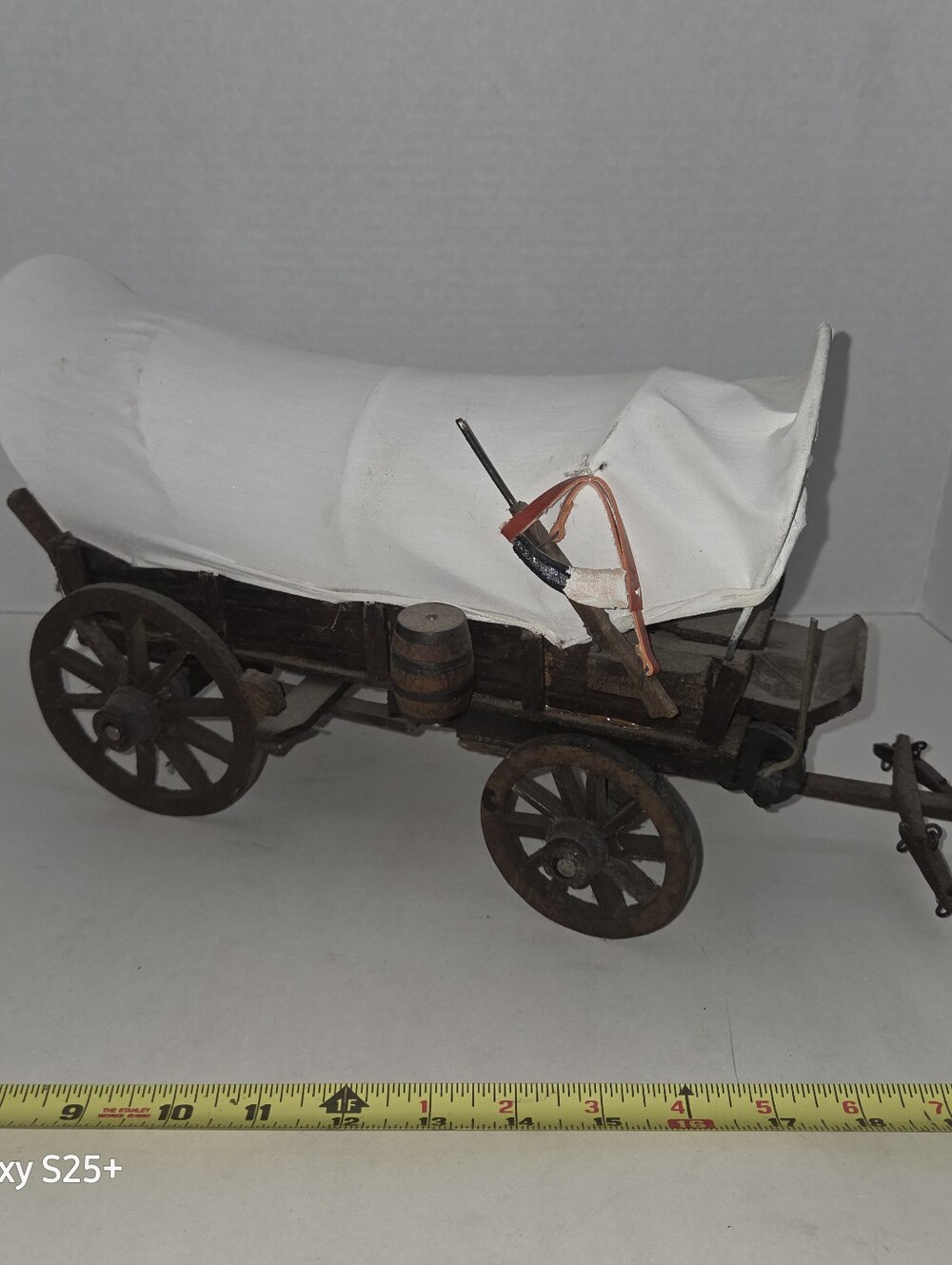 Large 18" Vintage Hand Crafted Conestoga Covered Wagon Old West Trail Wagon